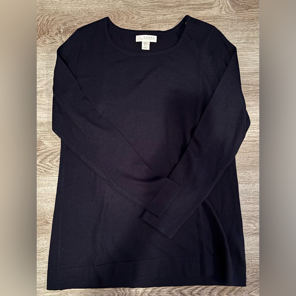 Kenar Black Merino Wool Top